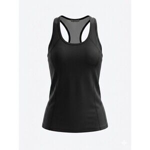 O to S Women’s Racerback Tank Top Size L/XL Black, Grey Activewear Mesh Back.